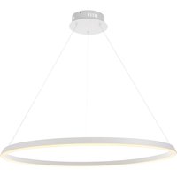 LED Kronleuchter Weiß Ø 80 cm Ring Alu Modern Design von Endon