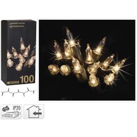 LED-Lichterkette 100 LED warmweiss Weiss