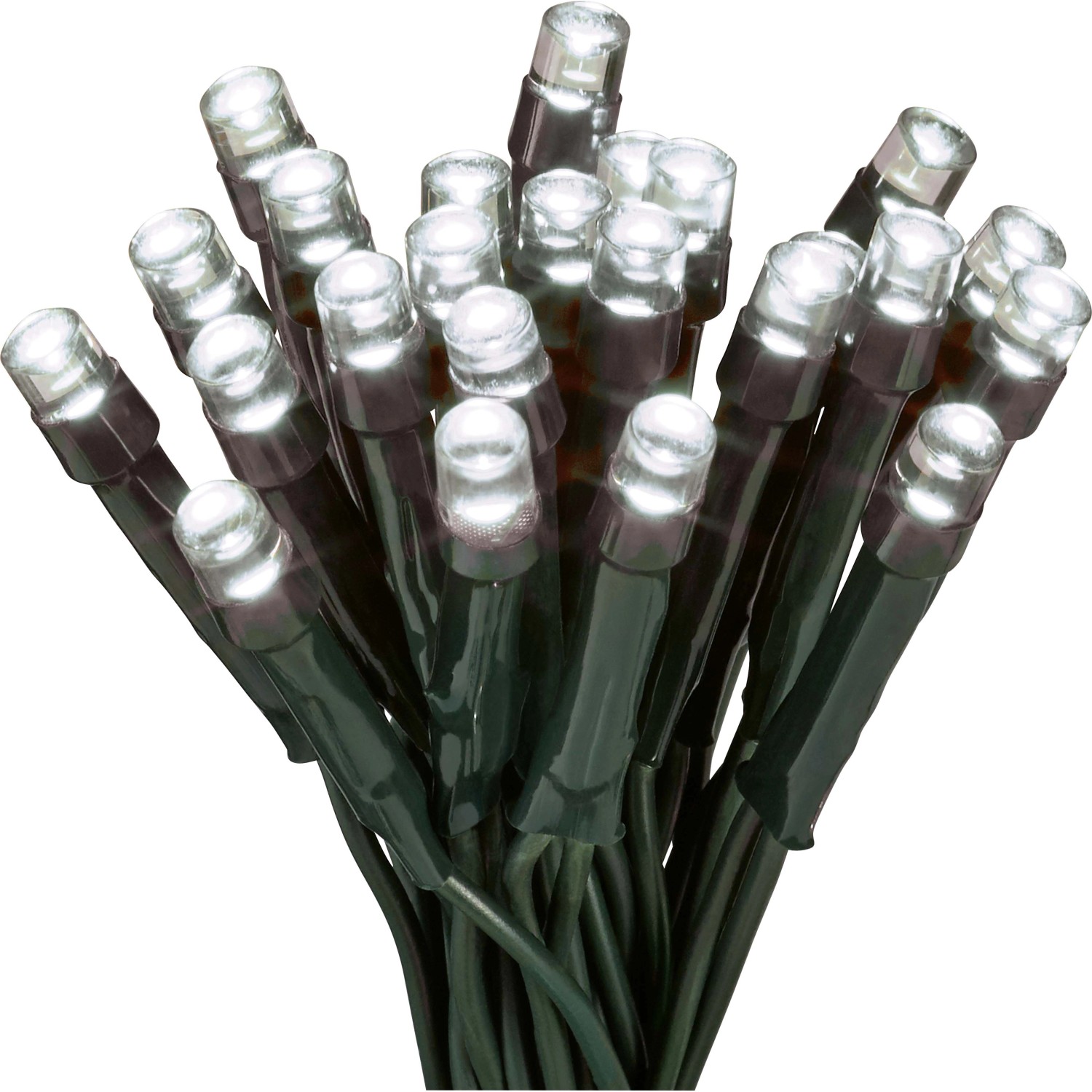LED Lichterkette 400 LEDs Kaltweiß in Kunststoffbox Grünes Kabel 34,92 m