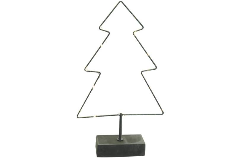 LED Metallbaum auf Betonsockel 40 cm 15 LEDs batteriebetrieben Timer