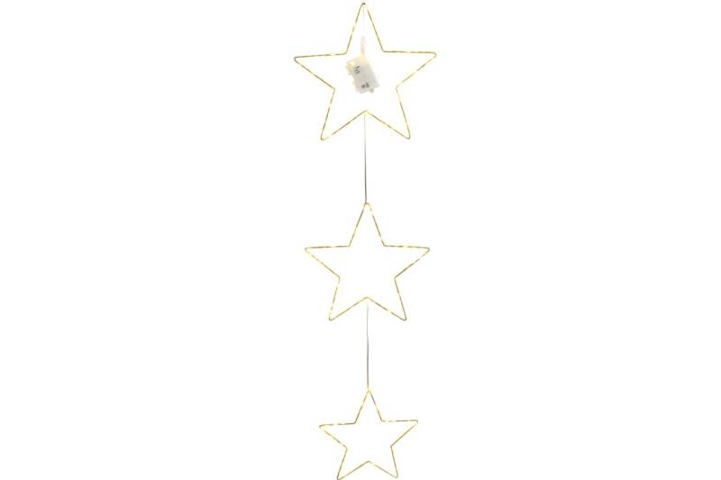 LED Metallstern 3-teilig 28/25/20 cm hängend 180 LED Innen- und Außen