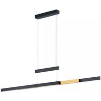 LED-Pendelleuchte 1x45W Messing 1 Stück Metall Schwarz, Gelb