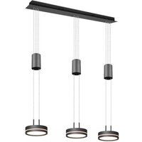 LED Pendelleuchte 3x9W Anthrazit 1 Stück Metall Grau