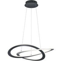 LED-Pendelleuchte Anthrazit 1 Stück Dunkelgrau Metall