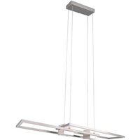 LED Pendelleuchte ca. 100 cm breit inkl. Switch Dimmer Alu Nickel 1 Stück Metall Hellgrau