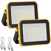 LED-Projektor, tragbare Baustellen-USB-4000-mAh-Arbeitslampe mit 5 Modi für Camping, Baustelle, Garage, Werkstatt LED-Projektor, tragbare Baustellen-USB-4000-mAh-Arbeitslampe mit 5 Modi für Camping, Baustelle, Garage, Werkstatt