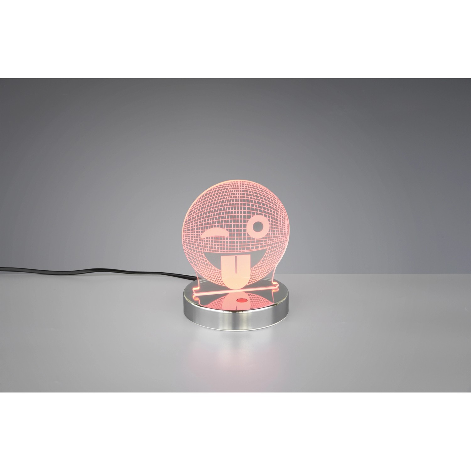 LED-Schreibtischlampe Smiley Chrom 1-flammig 3,2 W von -