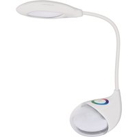 LED Schreibtischlampe Touch Dimmer Flexarm 32 cm Weiß von Strühm