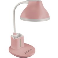 LED Schreibtischlampe mit Stiftehalter Touch Dimmer 40 cm Rosa von Strühm