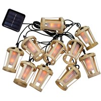 LED Girlande Garten Solar 5m lang IP44 2000 K Bambus von Newgarden