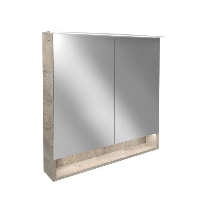Fackelmann LED-Spiegelschrank 'B.Style' braun 80 x 81,2 x 15,3 cm von Fackelmann