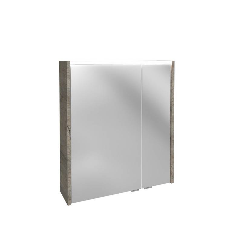Fackelmann LED-Spiegelschrank 'Denver' braun 60 x 68,5 x 16 cm von Fackelmann