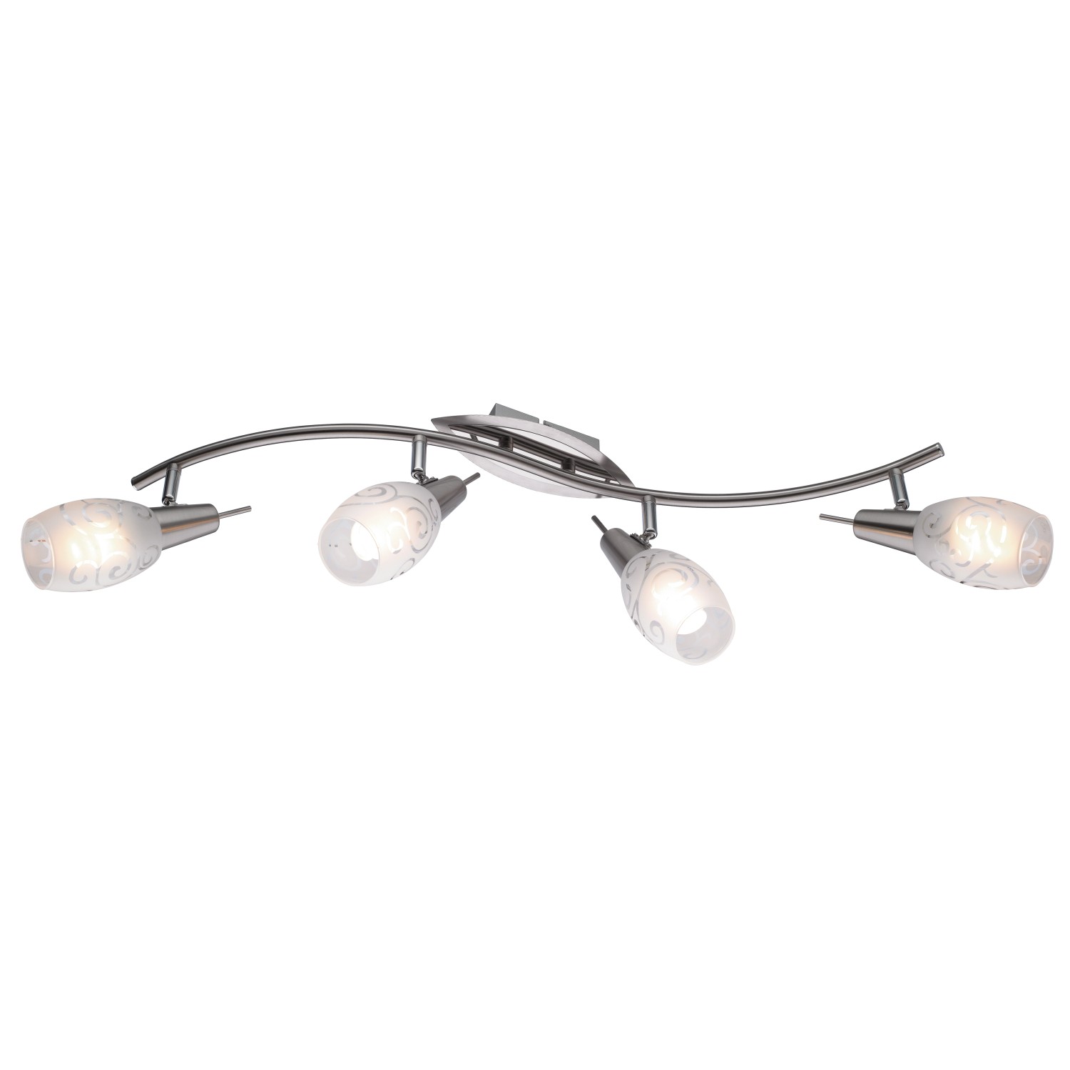 LED Spot Milazzo 4er Nickel inkl. E14 Leuchtmittel