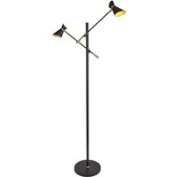 LED Stehlampe 3000K 160 cm verstellbar Metall Schwarz Gold LED Stehlampe 3000K 160 cm verstellbar Metall Schwarz Gold von Searchlight