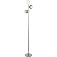LED Stehlampe Chrom H: 152 cm 4000 K 1878 lm Glas Metall LED Stehlampe Chrom H: 152 cm 4000 K 1878 lm Glas Metall von Searchlight