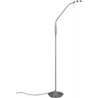 LED-Stehlampe ca. 145 cm hoch Nickel 1 Stück Metall Hellgrau LED-Stehlampe ca. 145 cm hoch Nickel 1 Stück Metall Hellgrau
