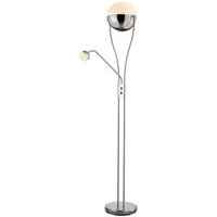 LED-Stehlampe ca. 180 cm hoch mit Dimmfunktion Silber 1 Stück Metall Hellgrau LED-Stehlampe ca. 180 cm hoch mit Dimmfunktion Silber 1 Stück Metall Hellgrau