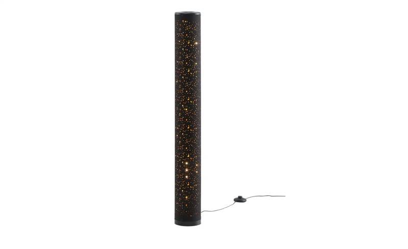 LED-Stehleuchte  1-flammig  Stoff schwarz/gold   ¦ schwarz ¦ Maße (cm): H: 103  Ø: 13.0 Lampen & Leuchten > LED-Leuchten > LED-Stehlampen - Möbel Kraft