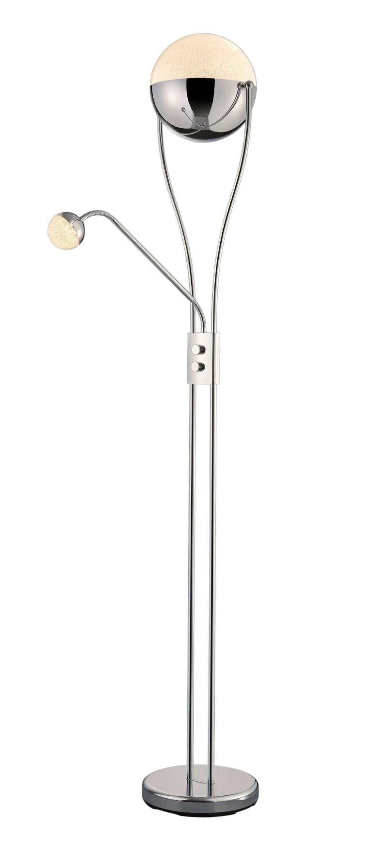 LED-Stehleuchte Chris in Chromfarben max. 22 Watt