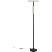LED Stehleuchte  Matt / Coffee / Glas Opal Weiß 1 Stück Metall / Glas / Holz Hellbraun, Weiß, Schwarz