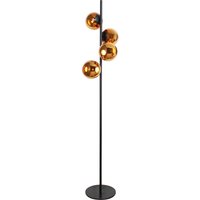 LED Stehleuchte Schwarz Bernstein 160 cm 40 W Modern von Eco-Light
