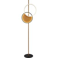 LED Stehleuchte Touch Dimmer 150 cm klein Schwarz Braun von Searchlight