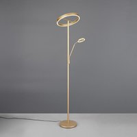 LED Stehleuchte ca. 180 cm hoch  Goldfarbig 1 Stück Metall Gelb