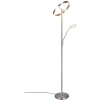 LED Stehleuchte ca. 180 cm hoch Nickel 1 Stück Metall Hellgrau