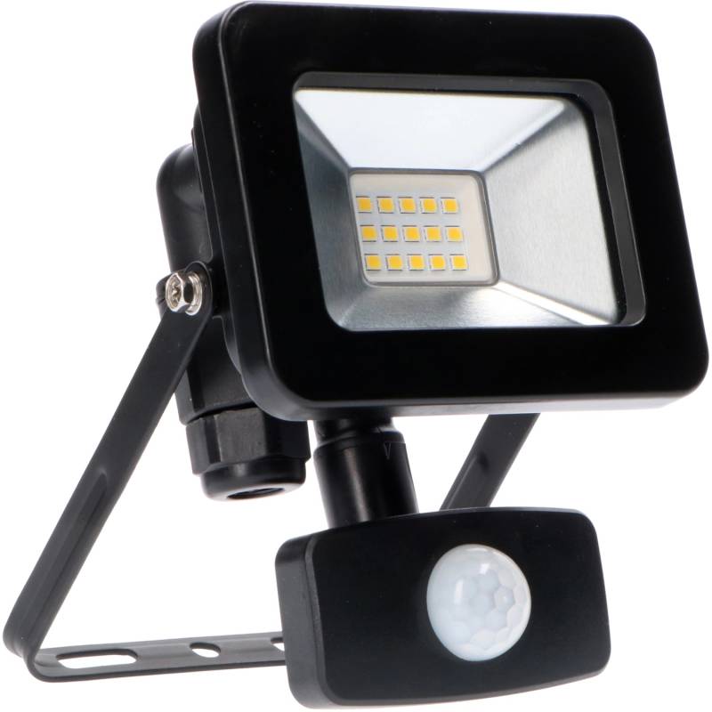 LED-Strahler 4000 K IP44 Sensor Sanan LED 10 W 1100 lm Schwarz