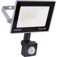LED Strahler mit Bewegungsmelder IP65 4200 K 1720 lm Flutlicht von Strühm