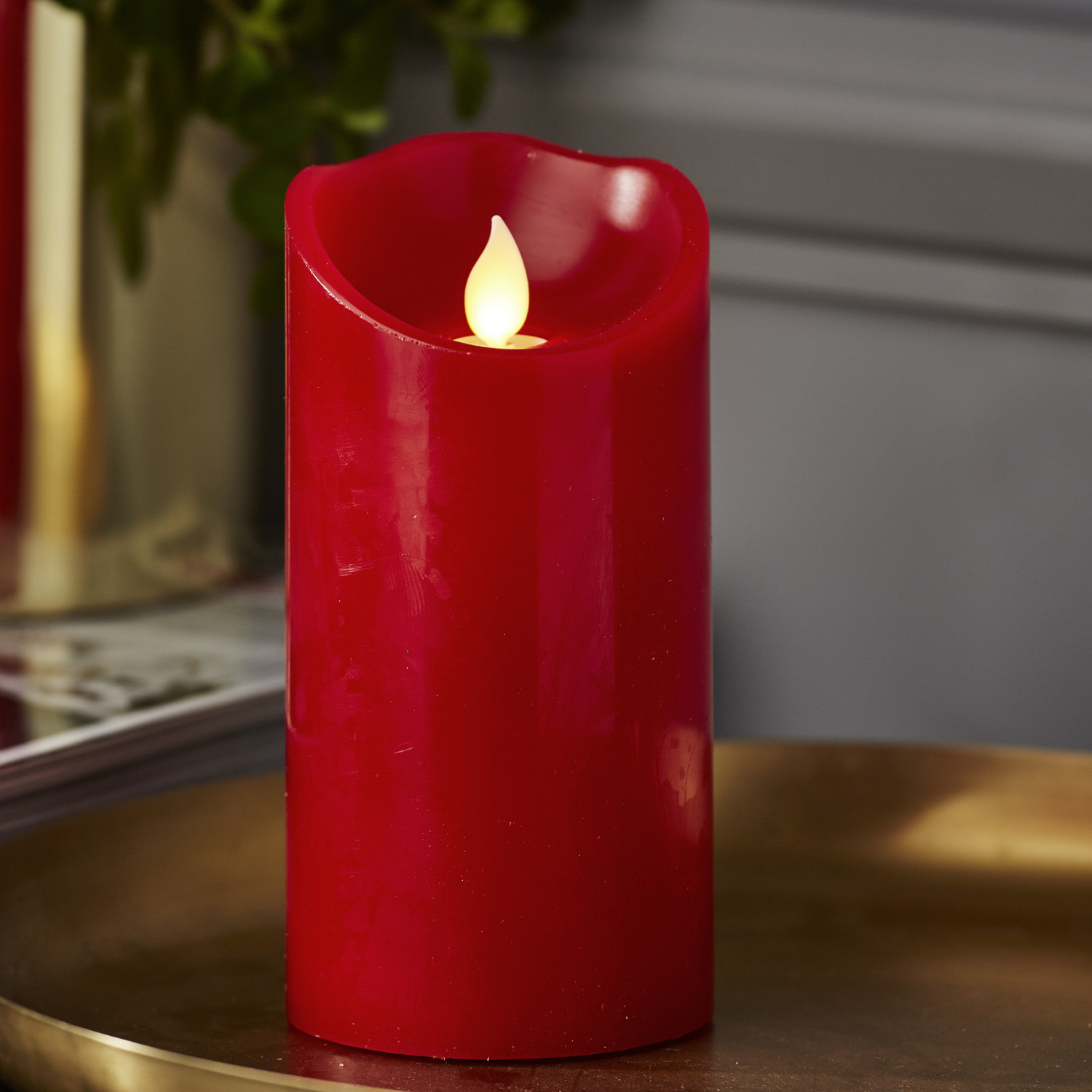LED Stumpenkerze TWINKLE - bewegte, warmweiße LED Flamme - H: 15cm, D: 7,5cm - Timer - rot LED Stumpenkerze TWINKLE - bewegte, warmweiße LED Flamme - H: 15cm, D: 7,5cm - Timer - rot von StarTrading