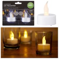 LED-Teelicht 2er Set Weiss