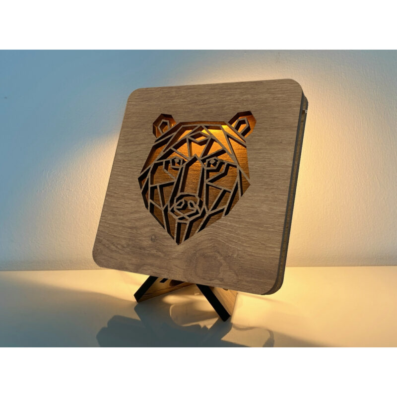 LED-Tischlampe "Bärenkopf" 19cm x 19cm