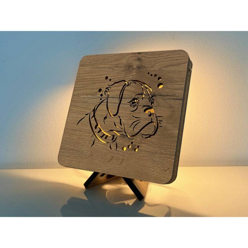 LED-Tischlampe "Boxer" 19cm x 19cm