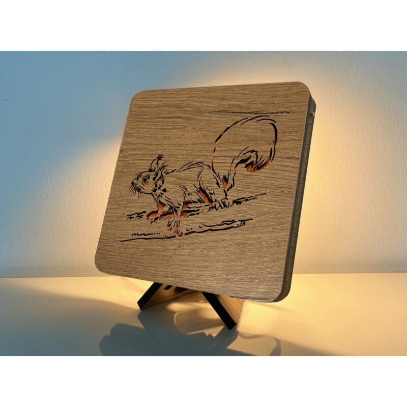 LED-Tischlampe "Eichhörnchen" 19cm x 19cm