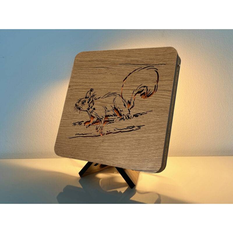 LED-Tischlampe "Eichhörnchen" 19cm x 19cm