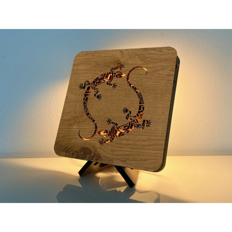 LED-Tischlampe "Eidechsen" 19cm x 19cm