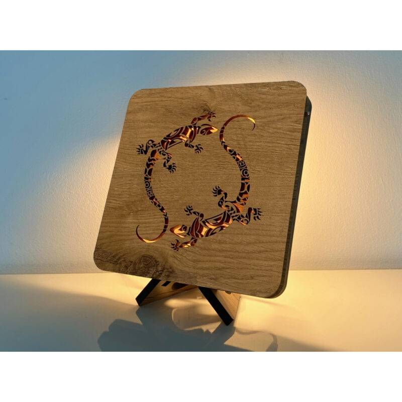 LED-Tischlampe "Eidechsen" 19cm x 19cm