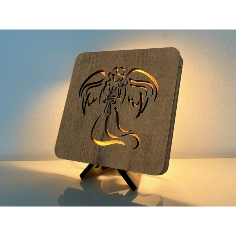 LED-Tischlampe "Engel" 19cm x 19cm