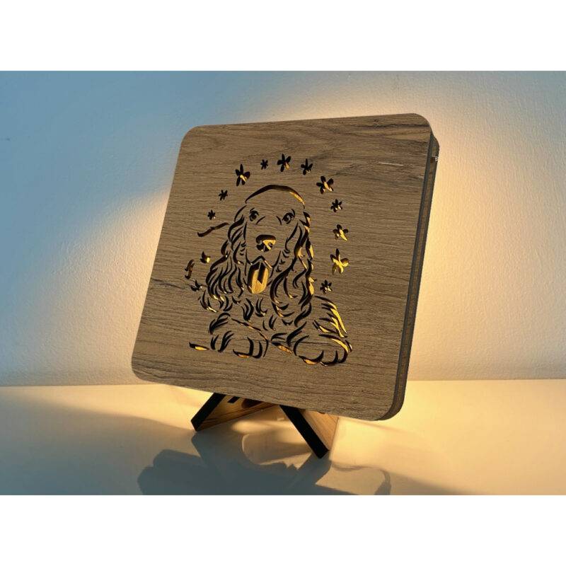 LED-Tischlampe "Englischer Cockerspaniel" 19cm x 19cm