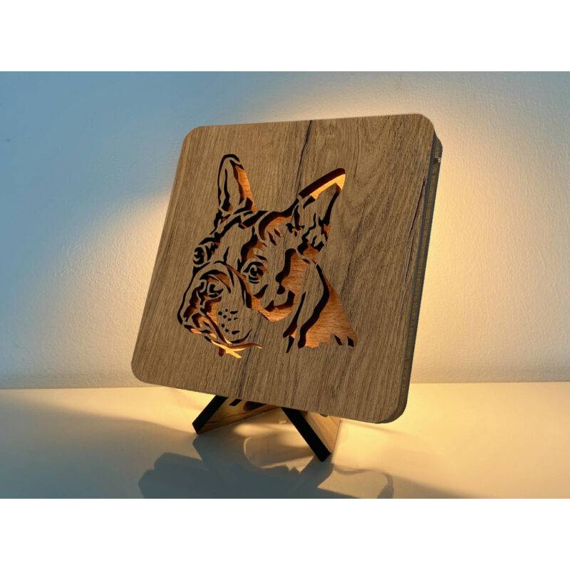 LED-Tischlampe "Französische Bulldogge" 19cm x 19cm