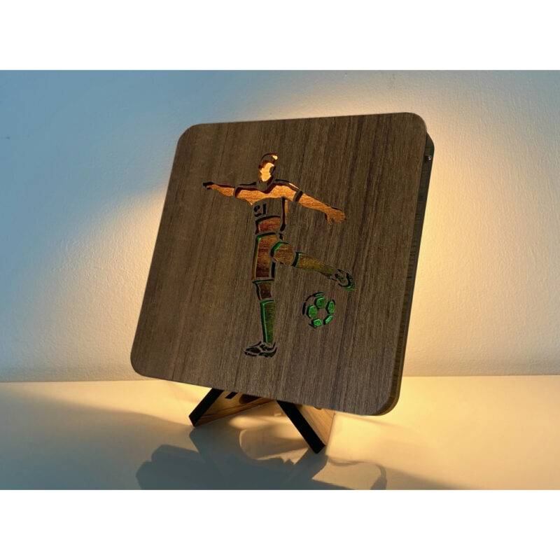 LED-Tischlampe "Fußballer" 19cm x 19cm