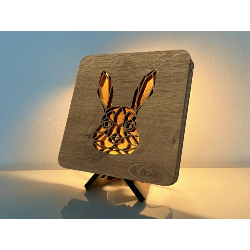 LED-Tischlampe "Hasenkopf" 19cm x 19cm