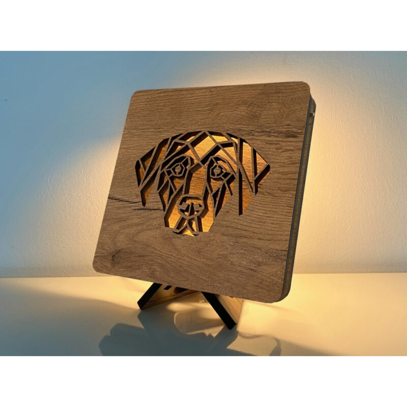 LED-Tischlampe "Hundekopf" 19cm x 19cm