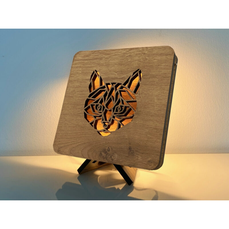 LED-Tischlampe "Katzenkopf" 19cm x 19cm