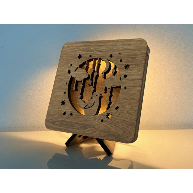 LED-Tischlampe "Kleiner Vogel" 19cm x 19cm