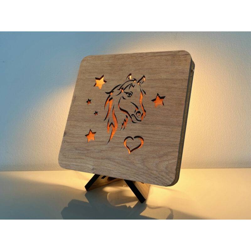 LED-Tischlampe "Kleines Pferd" 19cm x 19cm