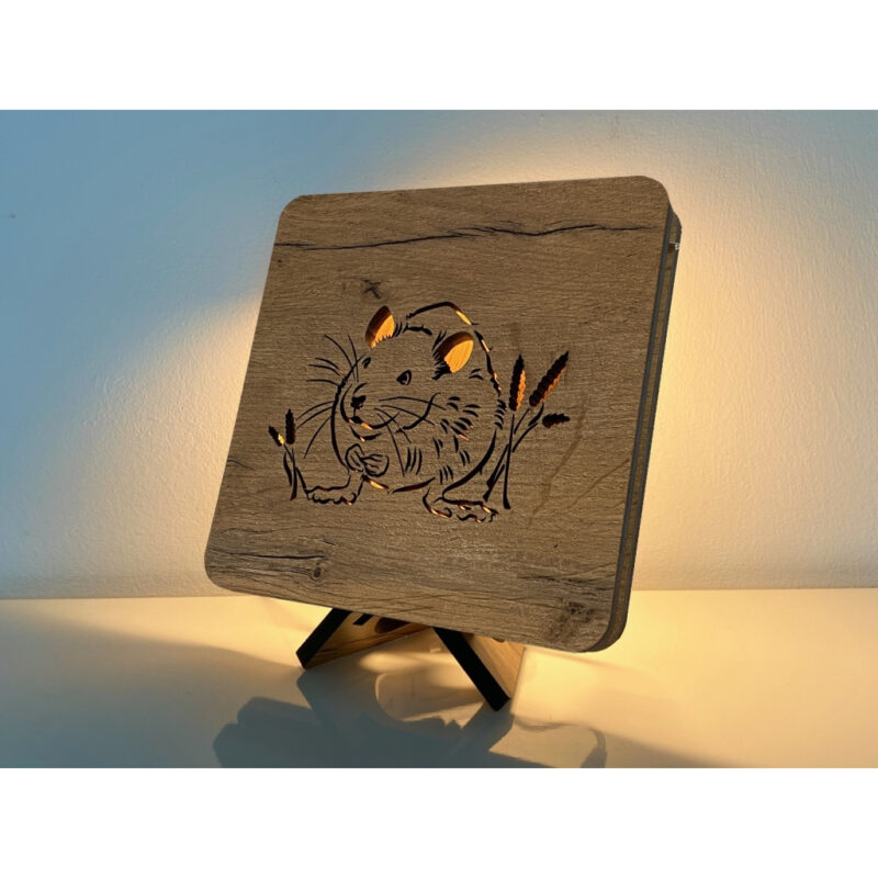 LED-Tischlampe "Ratte" 19cm x 19cm