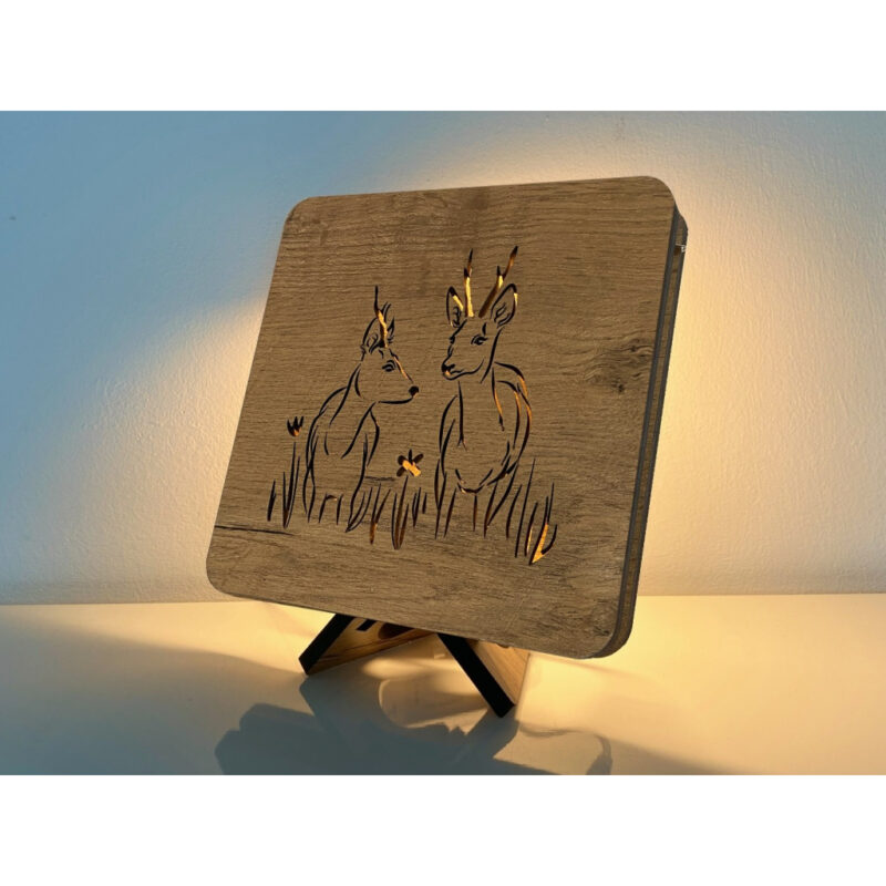 LED-Tischlampe "Rehe" 19cm x 19cm
