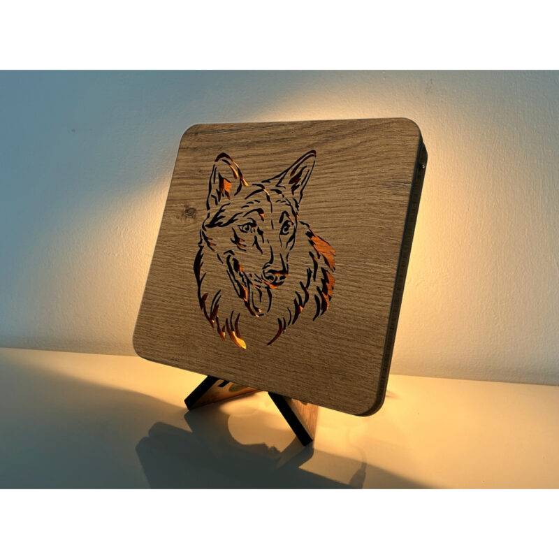 LED-Tischlampe "Schäferhund" 19cm x 19cm